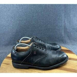 FootJoy Club Professionals 57007 Black Leather Spikeless Golf Shoes Men Size 10M